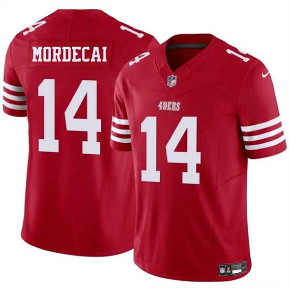Men & Women & Youth San Francisco 49ers #14 Tanner Mordecai Red 2025 F.U.S.E. Vapor Untouchable Limited Stitched Jersey,We sell and wholesale Men & Women & Youth San Francisco 49ers #14 Tanner Mordecai Red 2025 F.U.S.E. Vapor Untouchable Limited Stitched Jersey on line form chian!